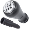 Peugeot 306 gałka zmiany biegów SILVER + CZARNY SCHEMAT 5 BIEGÓW + adapter / przejściówka dźwigni drążka gałki zmiany biegów 2 szt. KPL