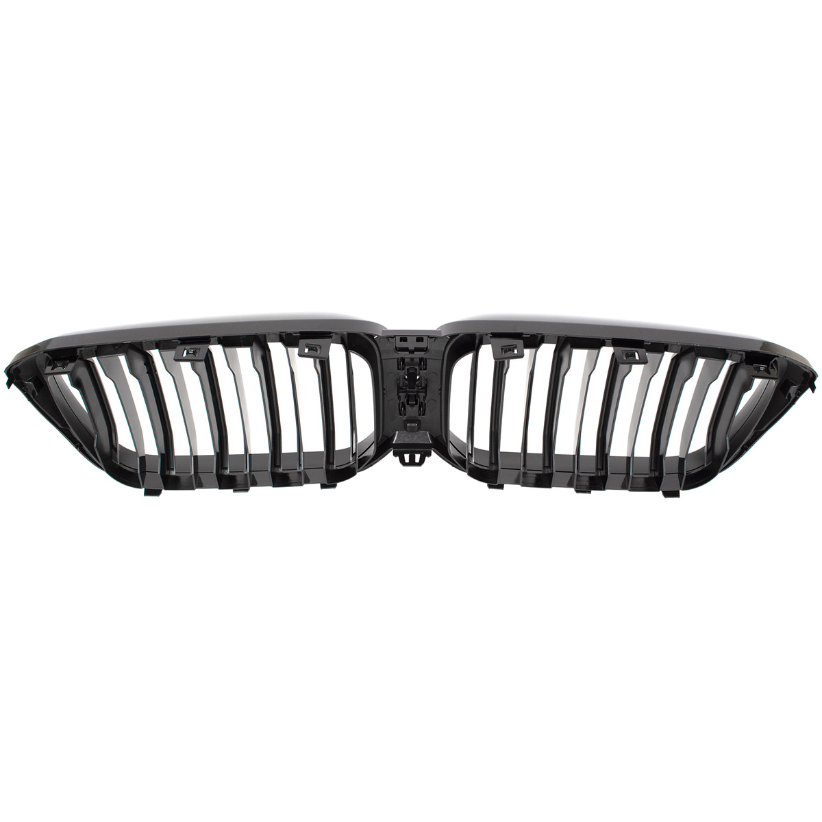 BMW X4 G02 FL 2021- atrapa między reflektory (nerki) BLACK GLOSSY DOUBLE BAR + ZAŚLEPKA