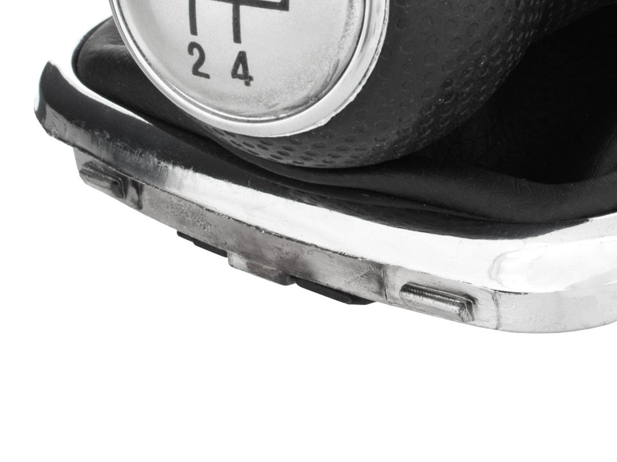 VW Bora 98-05 gałka zmiany biegów SILVER + MIESZEK z ramką CHROM OTWÓR 22 MM