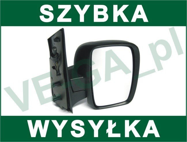 Citroen Jumpy II 07-16 lusterko zewnętrzne manualne CZARNE prawe