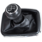 VW Sharan 2000- gałka zmiany biegów CZARNA + mieszek z ramką CHROM 5 BIEGÓW OTWÓR 23MM