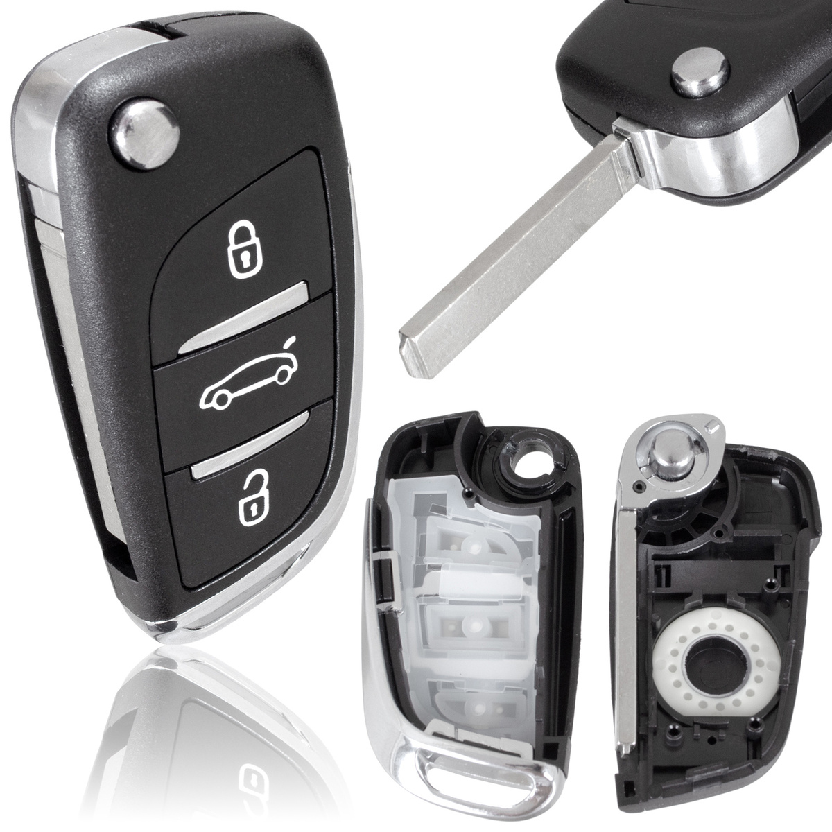 Peugeot 207 307 308 407 408 508 3008 RCZ obudowa pilota 3 PRZYCISKI