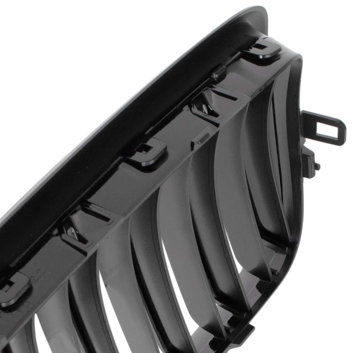 BMW X6 E71 07-14 atrapy między reflektory (nerki) lewa + prawa kpl. BLACK GLOSSY DOUBLE BAR