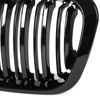 BMW 3 E46 97-01 SEDAN / KOMBI atrapy między reflektory (nerki) lewa + prawa kpl. BLACK GLOSSY DOUBLE BAR