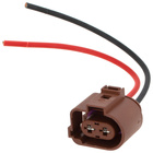 Audi A6 C6 04-11 wiązka przewodów z wtyczką do silniczka tylnego zacisku hamulcowego BRĄZOWA 2 PIN