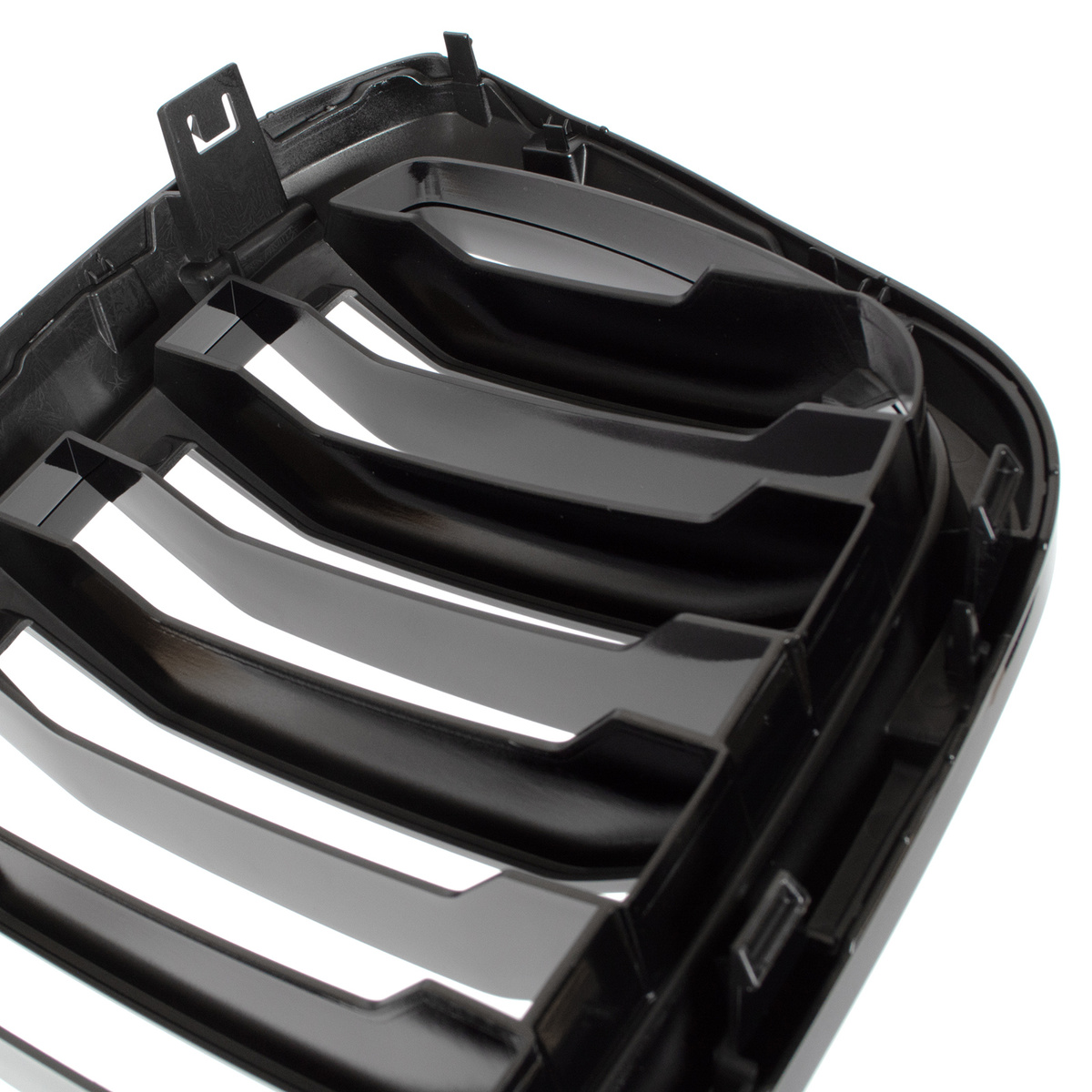 BMW X4 G02 FL 2021- atrapa między reflektory (nerki) BLACK GLOSSY DOUBLE BAR + ZAŚLEPKA