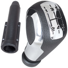 Peugeot 207 208 307 308 3008 508 408 gałka zmiany biegów CZARNA + CHROM 5 BIEGÓW + adapter / przejściówka dźwigni drążka gałki zmiany biegów 2 szt. KPL