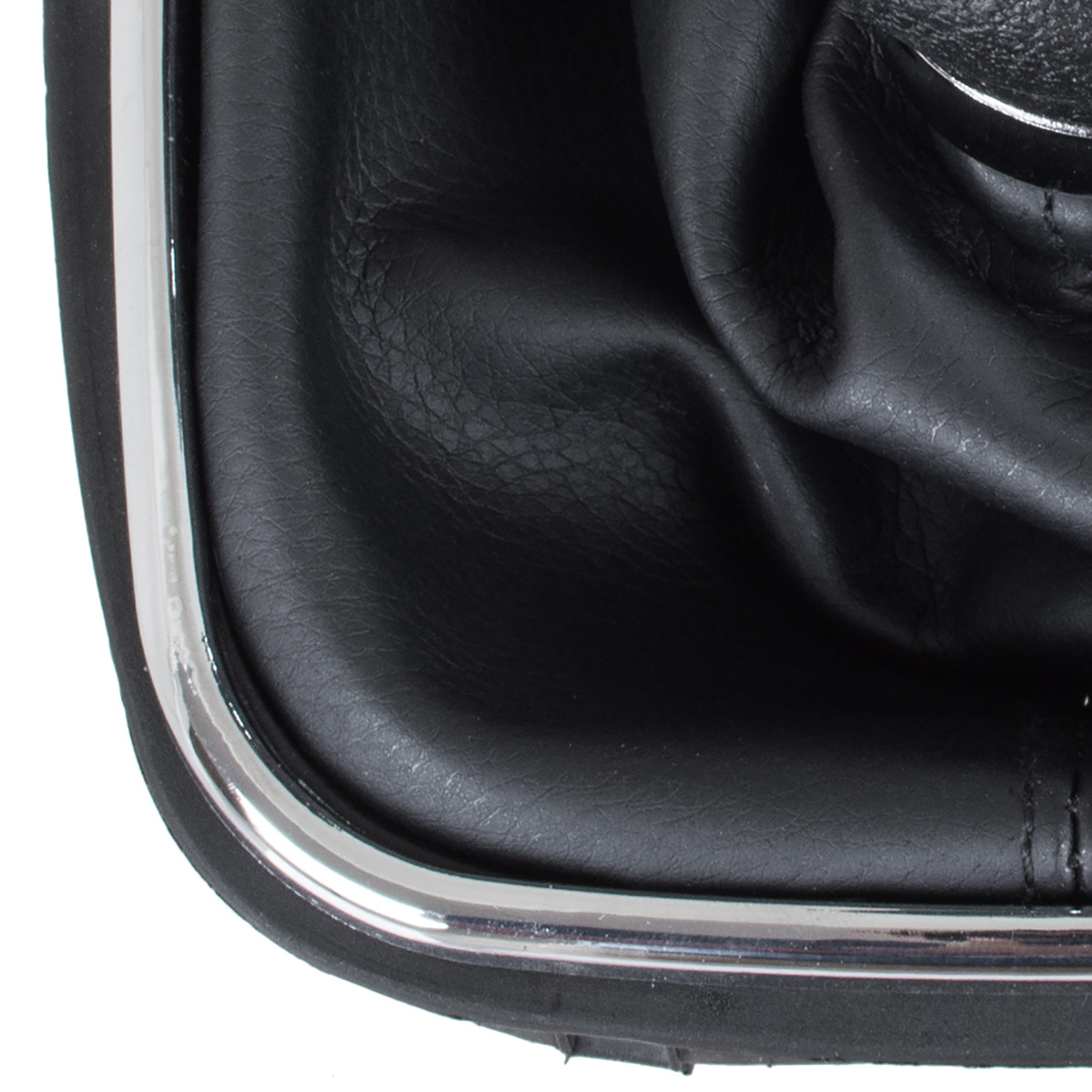 VW Touran 09-12 gałka zmiany biegów SILVER + CZARNY mieszek z ramką CHROM 6 BIEGÓW