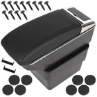 Skoda Octavia III 13-20  podłokietnik ze schowkiem CZARNA EKOSKÓRA + zestaw montażowy