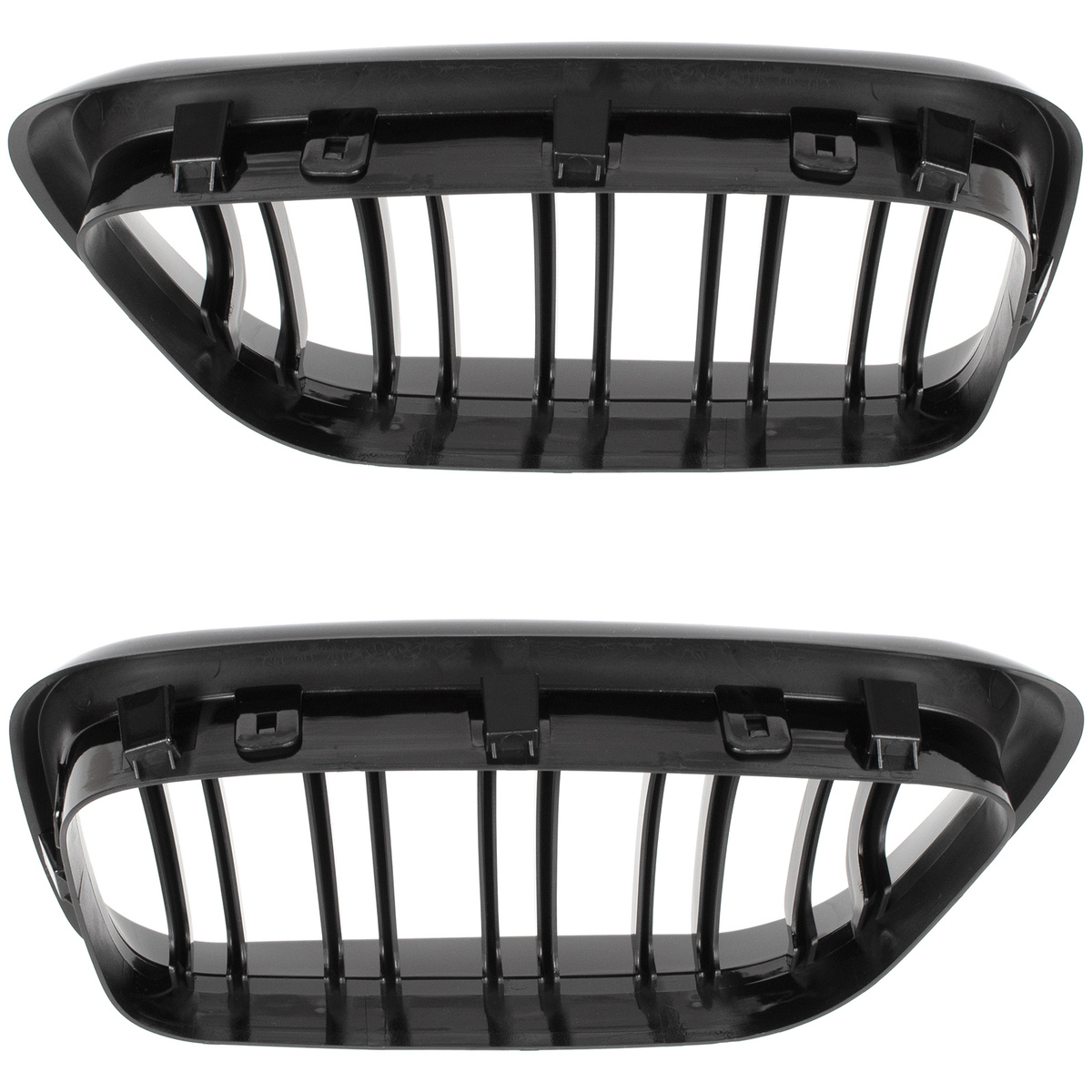 BMW X5 E53 99-03 atrapy między reflektory (nerki) lewa + prawa kpl. DOUBLE SLAT GLOSSY BLACK