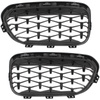 BMW 1 F20 F21 FL 2015- atrapy między reflektory (nerki) lewa + prawa kpl. FULL BLACK STAR