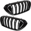 BMW 6 G32 GT 17-20 atrapy między reflektory (nerki) lewa + prawa kpl. BLACK GLOSSY DOUBLE BAR