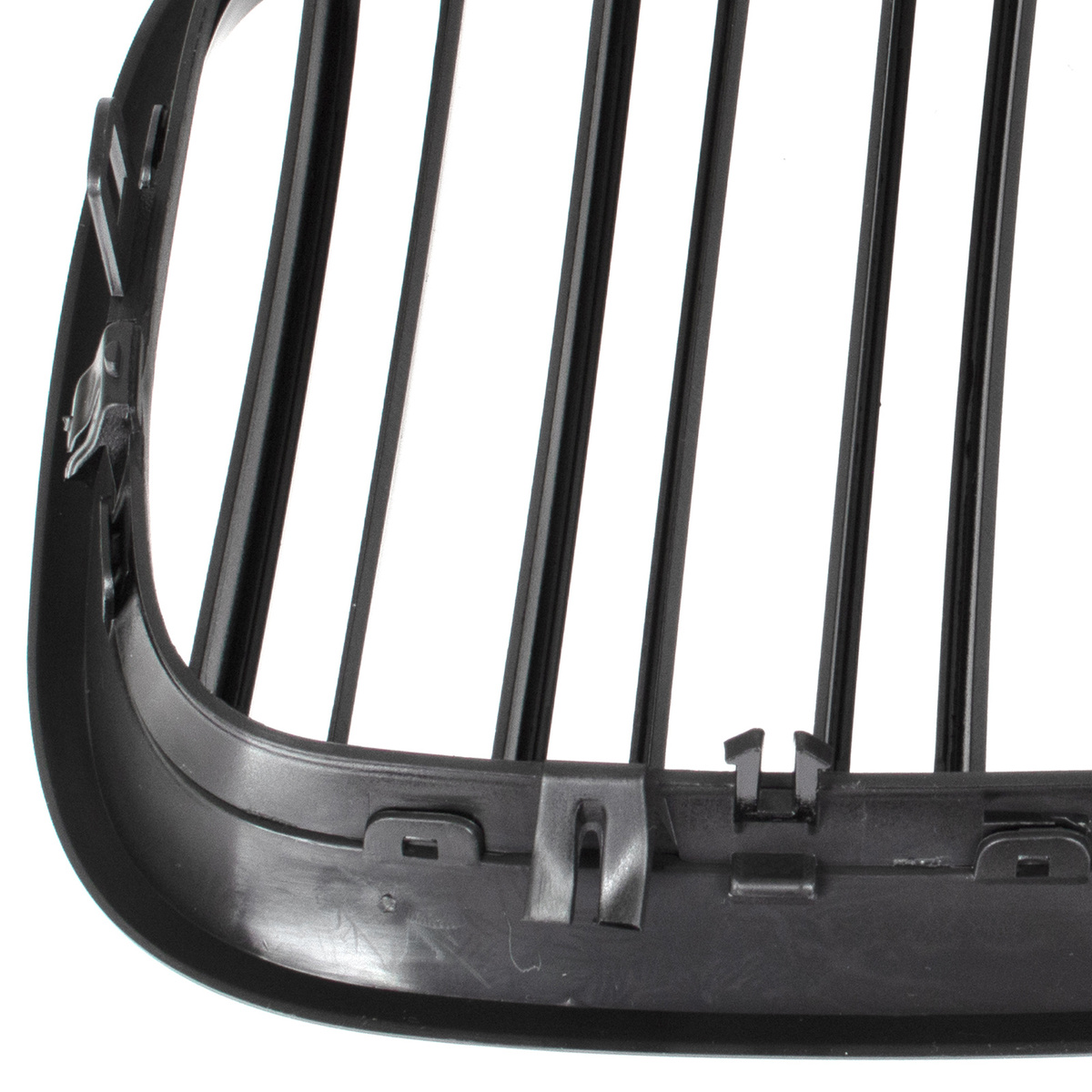 BMW X6 E71 07-14 atrapy między reflektory (nerki) lewa + prawa kpl. BLACK GLOSSY DOUBLE BAR