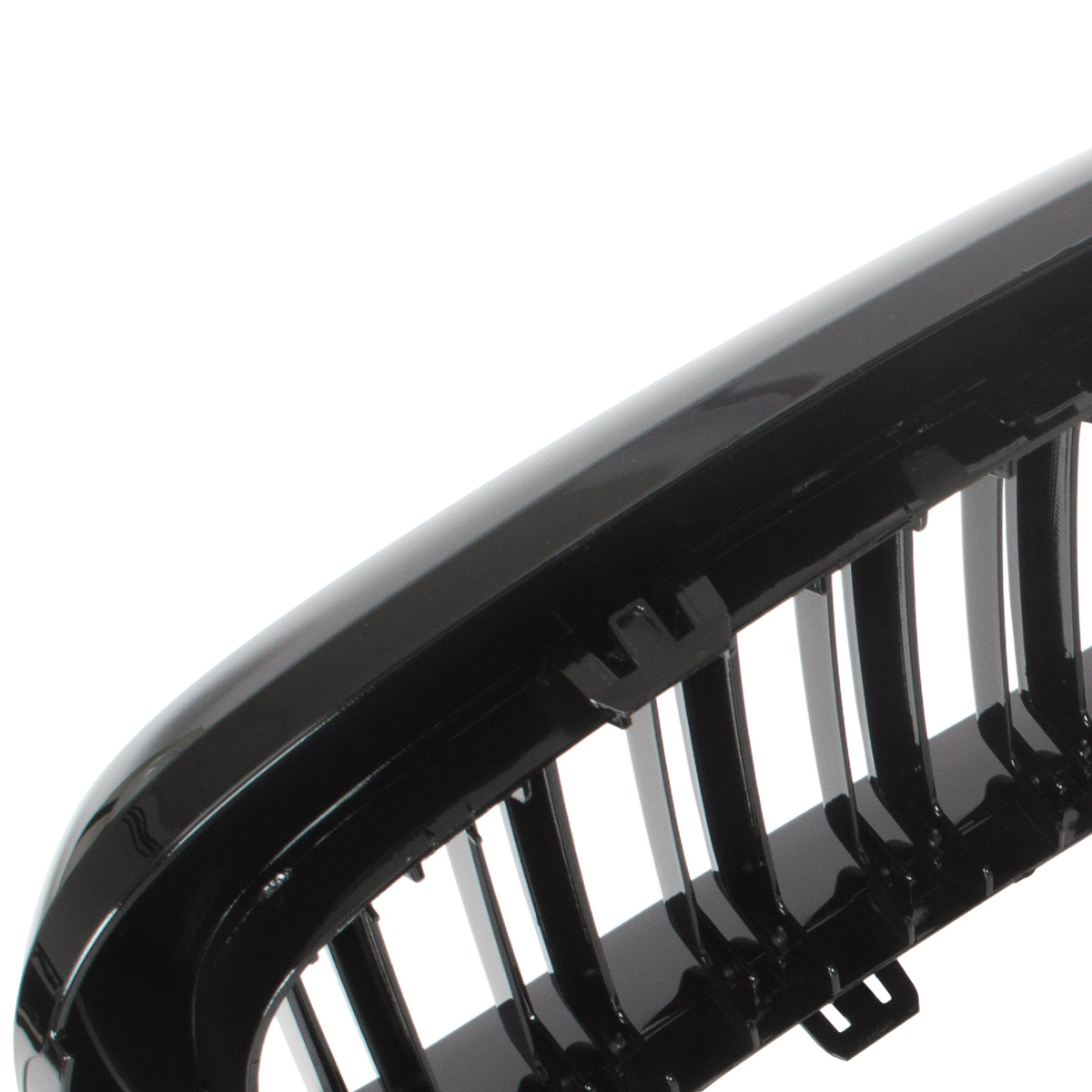 BMW X6 F16 14-19 atrapy między reflektory (nerki) lewa + prawa kpl. BLACK GLOSSY DOUBLE BAR
