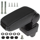 Peugeot 208 II 2019- podłokietnik KPL CZARNA TKANINA + zestaw montażowy