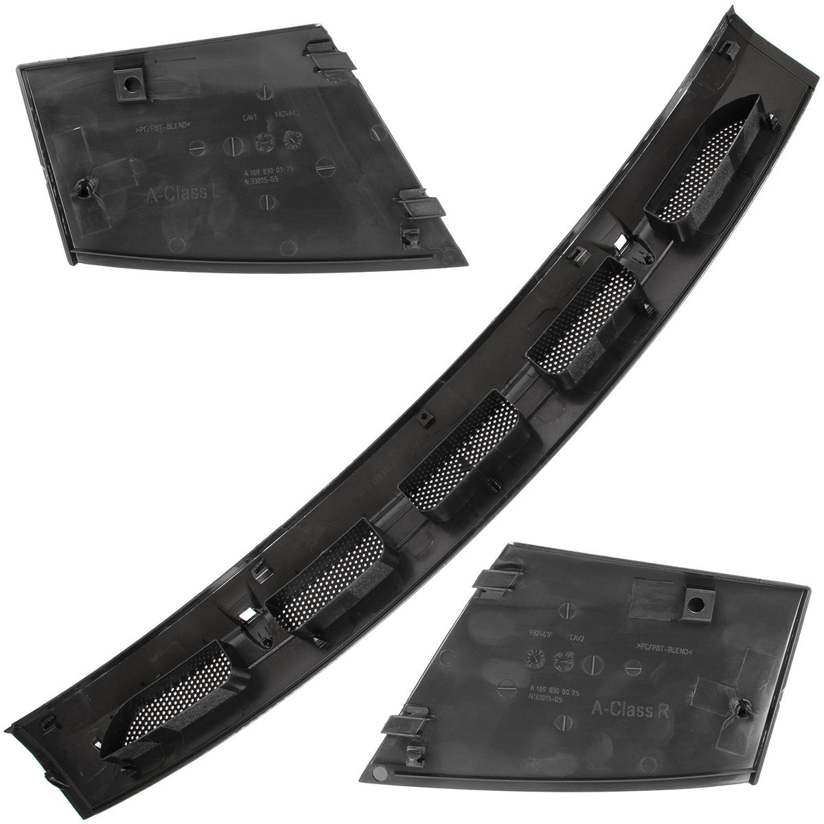 Mercedes W169 A-Klasa 04-12 podszybie ŚRODEK + LEWE + PRAWE 3 szt. KPL