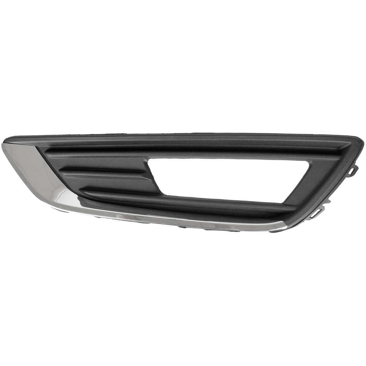 Ford FOCUS III FL 12-16 z Z HALOGENAMI atrapka kratka w zderzak przedni CZARNA + CHROM lewa
